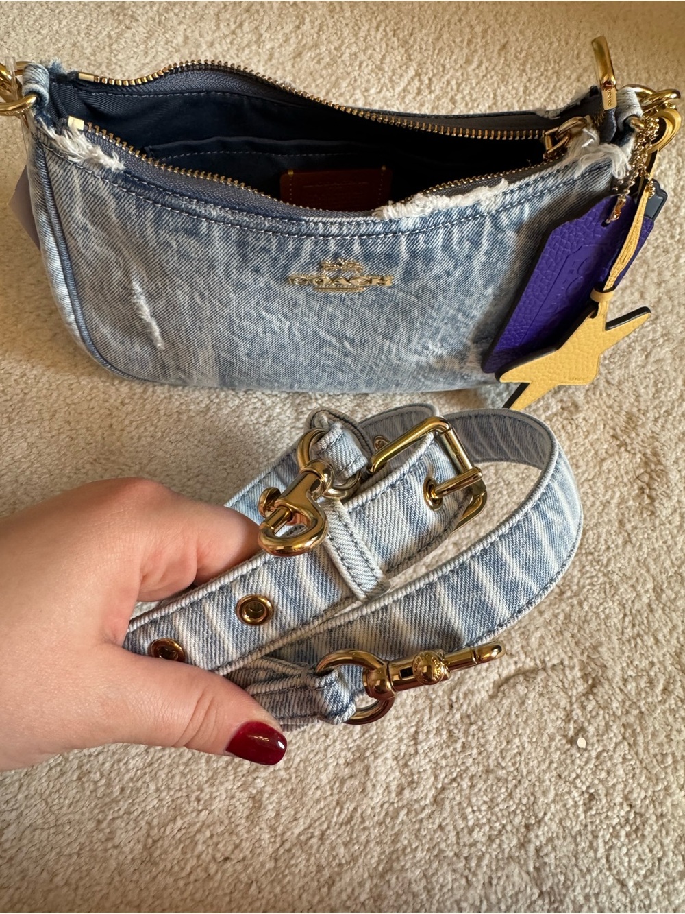 Coach NWT Loved Denim Teri Bag - Picture 8 of 8